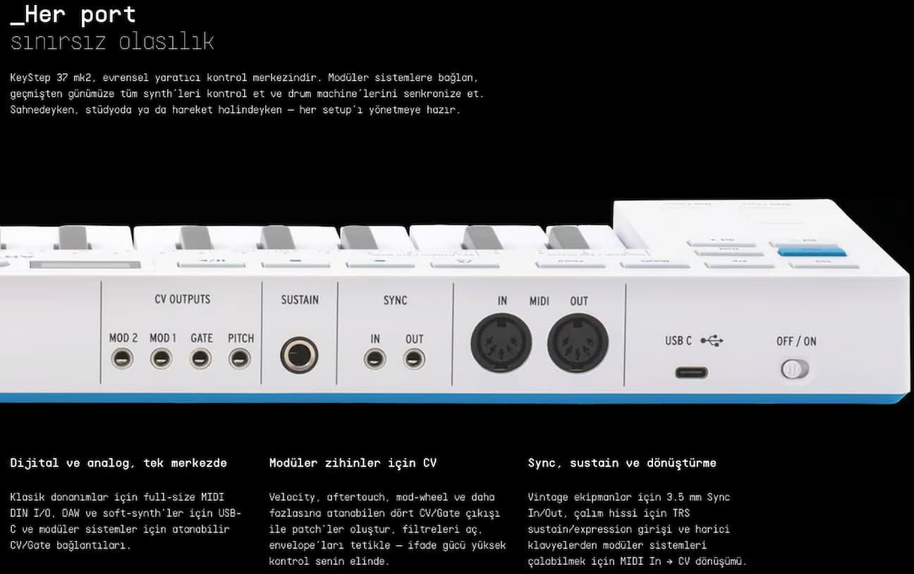 Arturia KeyStep 37 Mk2 MIDI Klavye & Sequencer & Controller